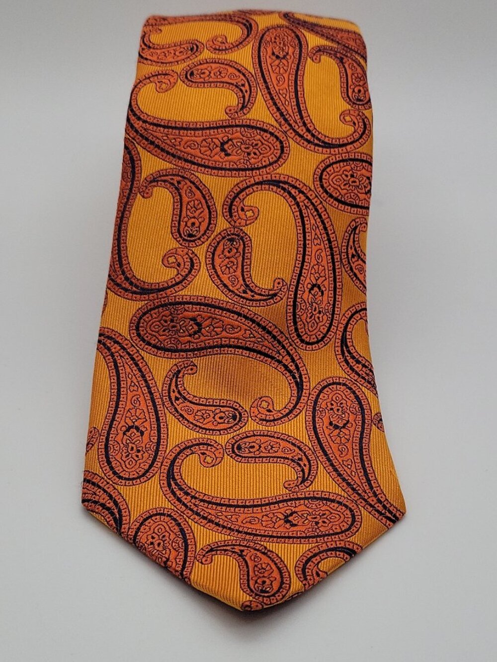 KOLTE COUTURE 100% Silk Paisley Woven Green Purple Gold Blue Men's Tie Handmade